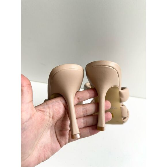 Abound Sandals Womens Size 12 Tan Square Toe Woven Stiletto Heels - Picture 6 of 6